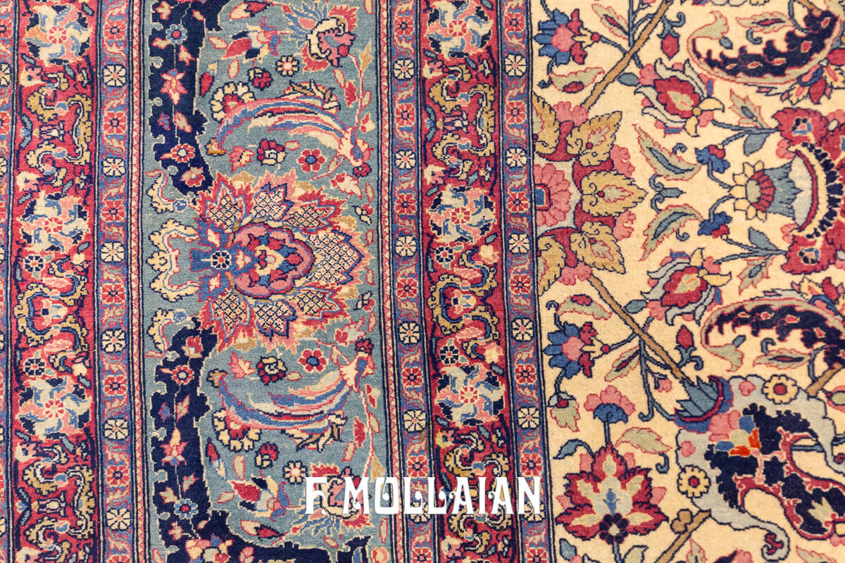 Antique Tehran Rug Beige Field n°:585188